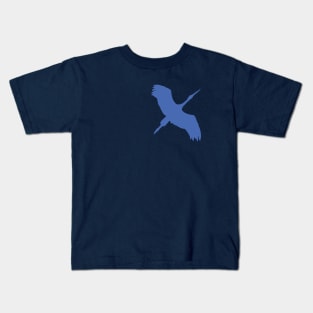 Silhouette Stork Flying Kids T-Shirt